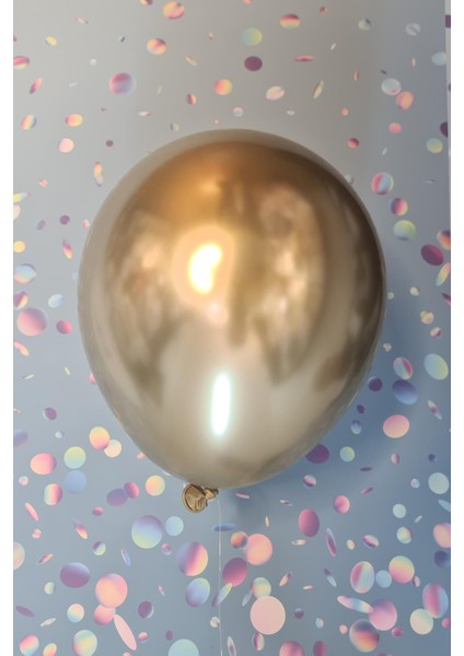 Krom Gold Balon Aynalı Balon 10LU