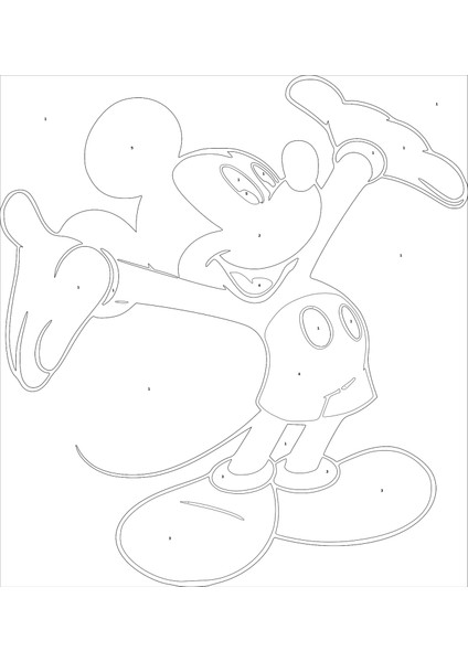 Sayılarla Boyama Seti Michey Mouse