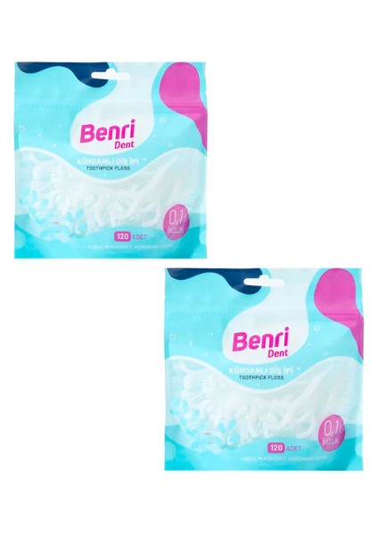 Dent Kürdanlı Diş İpi 120'li 2'li Set