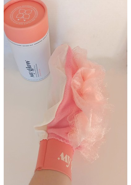 1 Adet Çiçek Banyo Duş Kesesi Peeling Eldiveni Çift Taraflı 100 Floş Ipek