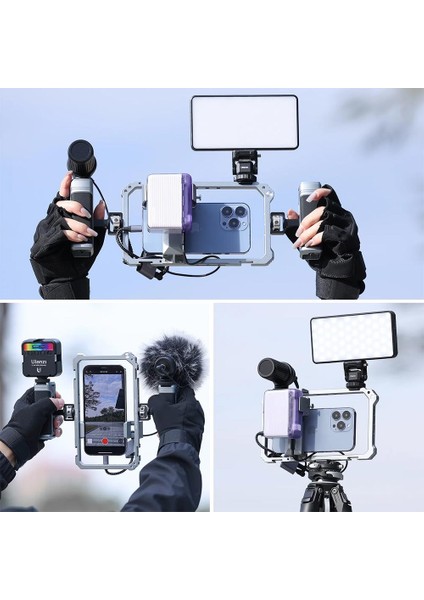 Telefonlar Için Universal Vlog Metal Cage Çerçeve fırsatları