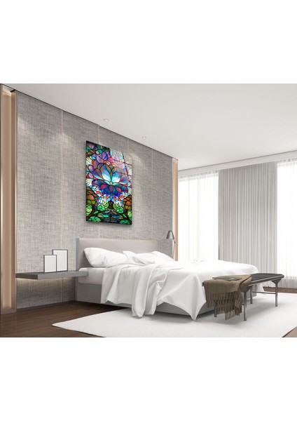 Lekeli Çiçek Temperli Cam Duvar Tablosu fırsatları