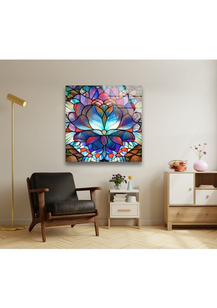 Lekeli Çiçek Temperli Cam Duvar Tablosu indirimleri