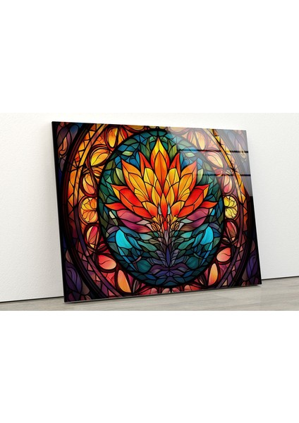 Canlı Renkli Mozaik Temperli Cam Duvar Tablosu fiyatları