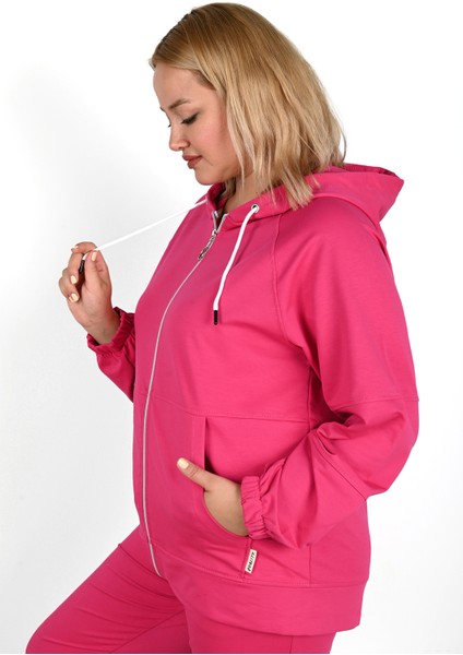 Kadın Büyük Beden Lastikli Eşofman Takımı 8044-24 fırsatları