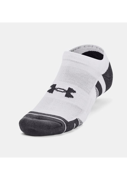 Unisex UA Performance Cotton 3’lü Paket No Show Çorap 1379526-100