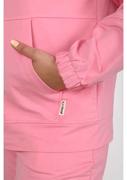 Kadın Büyük Beden Lastikli Eşofman Takımı 8044-24 modelleri