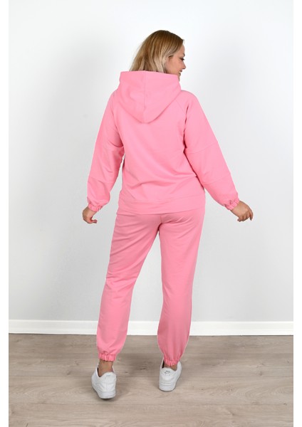 Kadın Büyük Beden Lastikli Eşofman Takımı 8044-24 indirimleri