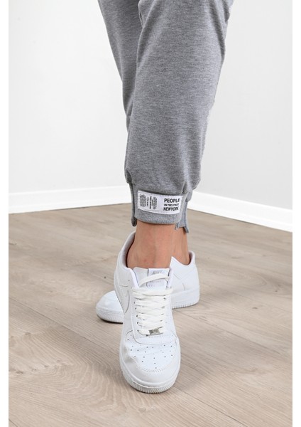 Kadın Büyük Beden Yanları Fermuar Detaylı Eşofman Takımı 3613-23