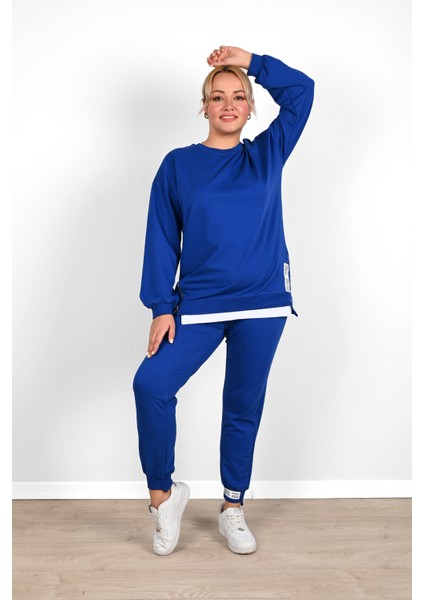 Kadın Büyük Beden Yanları Fermuar Detaylı Eşofman Takımı 3613-23 fiyatları