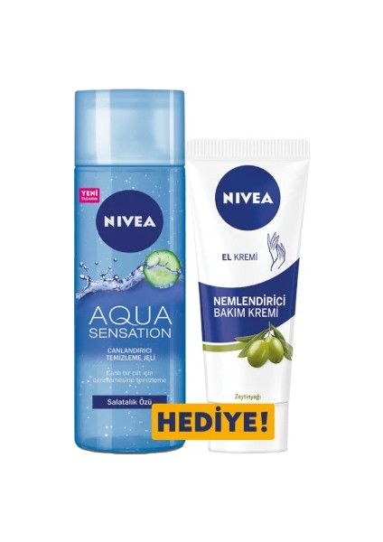 Niveaaqua Sensation Canlandırıcı Temizleme Jeli+ Nemlendirici Bakım Kremi