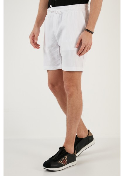 Belden Bağlamalı Cepli Slim Fit Short Erkek Short CF24S657850