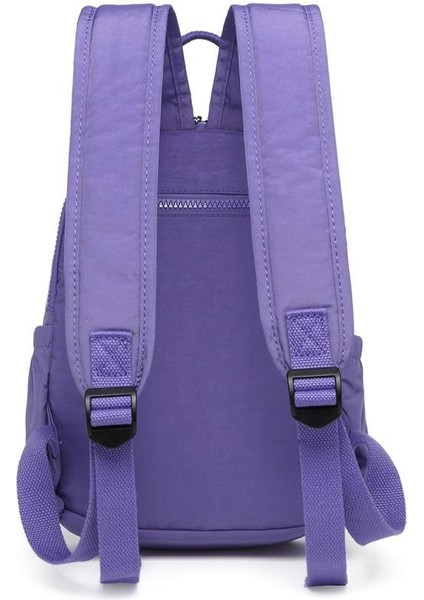 Küçük Boy Krinkıl Kumaş Kadın Sırt Çantası BC 3179 - Mor fiyatları