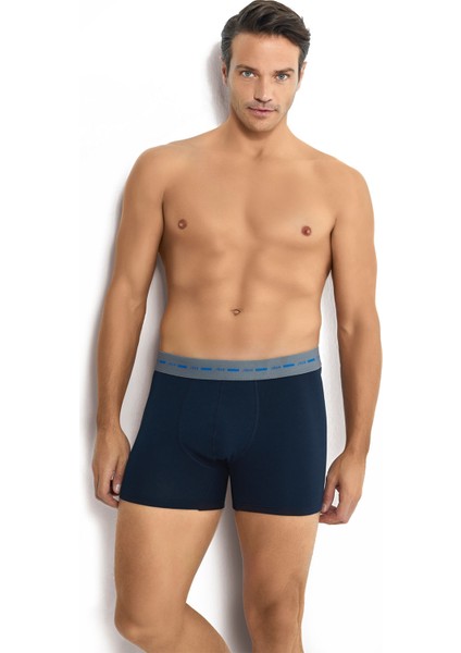 Erkek 3'lü Likralı Renkli Boxer 283