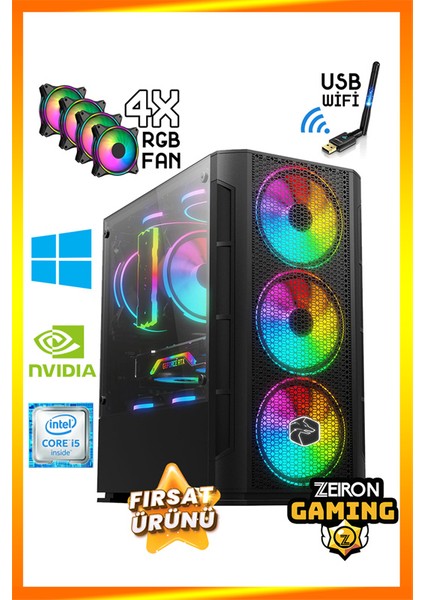 Vulcan Beta A36 Intel Core i5 3470 8GB 1TB + 240GB SSD GT730 Freedos Masaüstü Bilgisayar