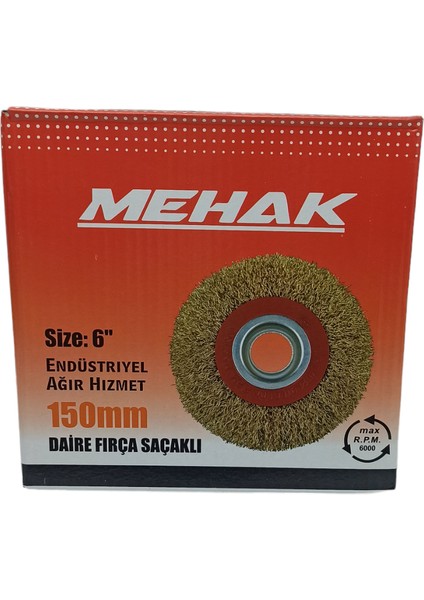 Daire Saçaklı Tel Fırça 150 mm Taş Motorlarına Profesyonel