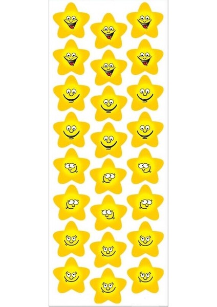 Gülen Yüz 5 Sticker Çocuklar Için 3D Puff ÇIKARTMA16,50/6,40CM