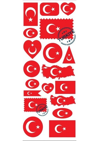 Bayrak Sticker Çocuklar Için 3D Puff ÇIKARTMA16,50/6,40CM