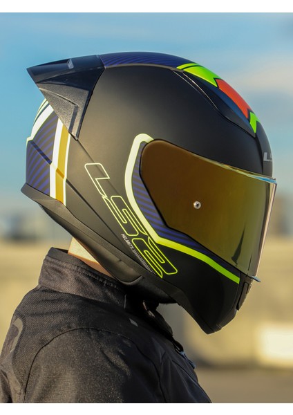 Rapıd 2 Race Extra Mat Neon Sarı-Navy Mavi Kask fiyatları