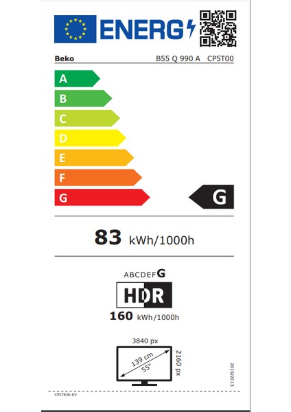 B55 Q 990 A 55" 139 Ekran Uydu Alıcılı 4K Ultra HD Smart LED TV