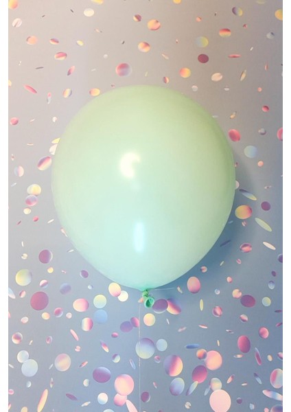 Makaron Yeşil Balon 10 Adet - 12 Inc 30 cm Parti Balonu