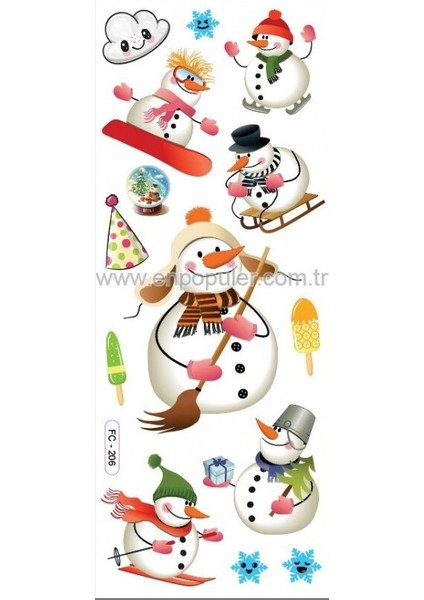 Kardan Adam Sticker Çocuklar İçin 3D Puff Çıkartma16,50/6,40Cm