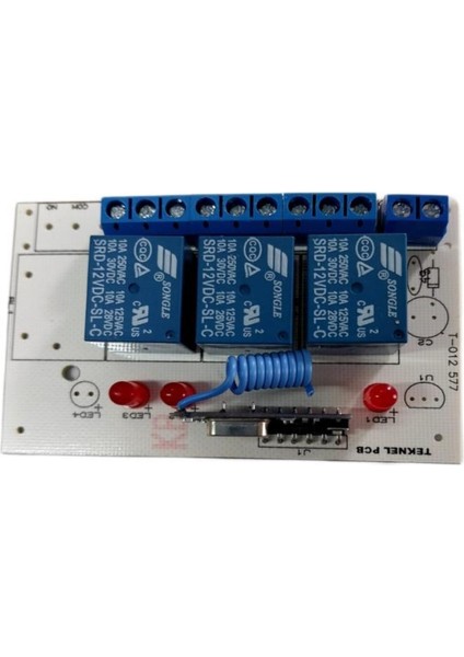 Sanec 3 Kanal 433 Mhz Kablosuz Rf Alıcılı Röle Kartı Kutulu