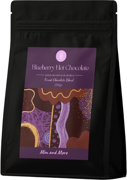 Mim And More Yaban Mersinli Sıcak Çikolata Blueberry Hot Chocolate 200 gr