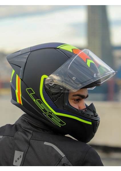 Rapıd 2 Race Extra Mat Neon Sarı-Navy Mavi Kask