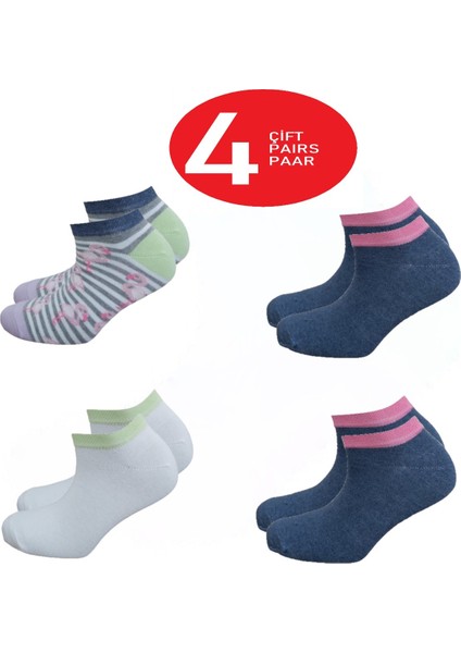 Çorap. Kadın Pamuklu 4 Lü Patik. (Art. 23306)