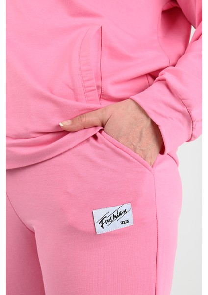 Kadın Büyük Beden Fermuarlı Kapüşonlu Eşofman Takımı 8035-24 fırsatları