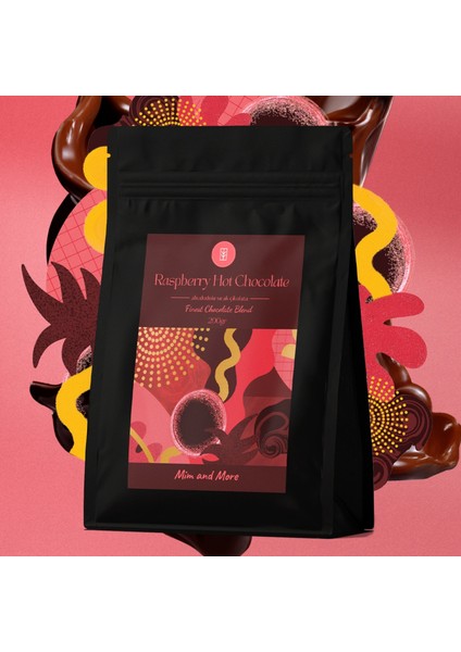 Mim And More Ahududulu Sıcak Çikolata Raspberry Hot Chocolate 200 gr