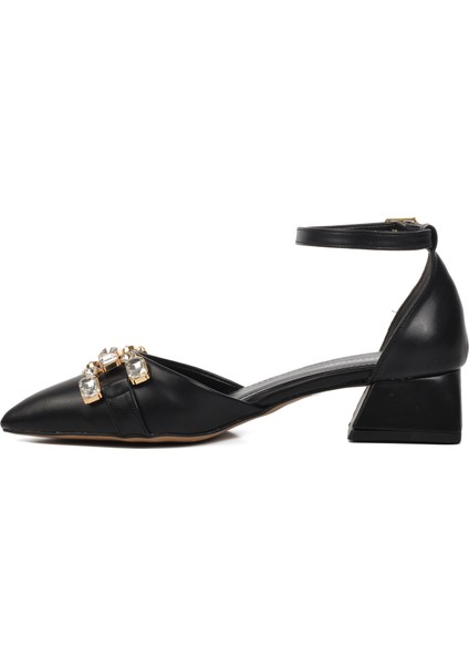 326184 Siyah Kadın Taşlı Abiye Ayakkabı fiyatları