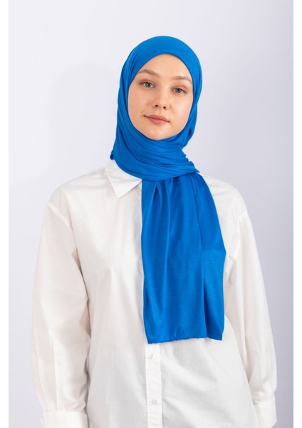 Penye Şal Jersey - Saks Mavisi