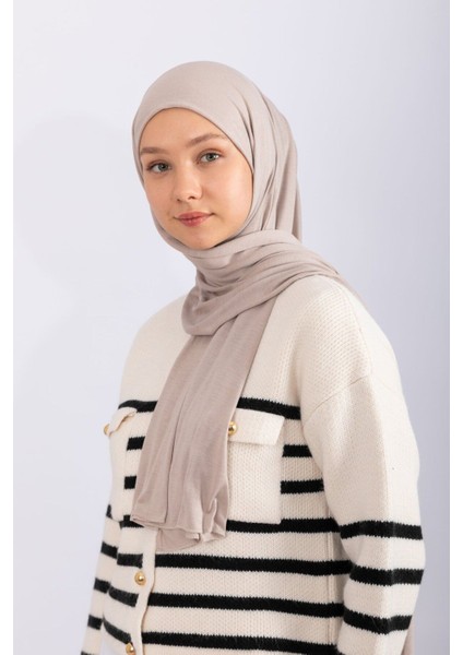 Penye Şal Jersey - Açık Vizon fırsatları