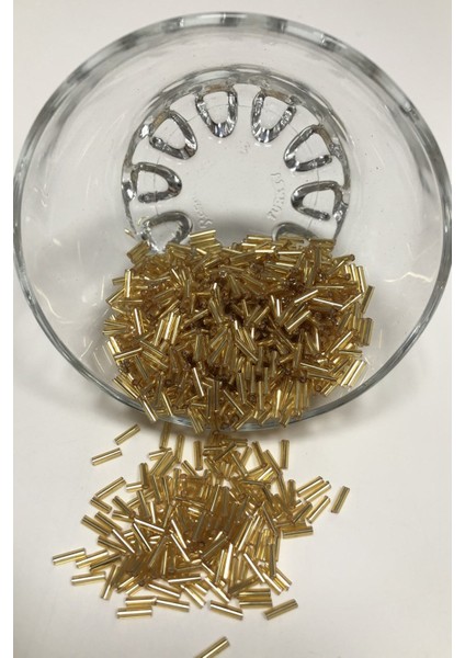 Altın Sarısı Boru Boncuk 5 mm