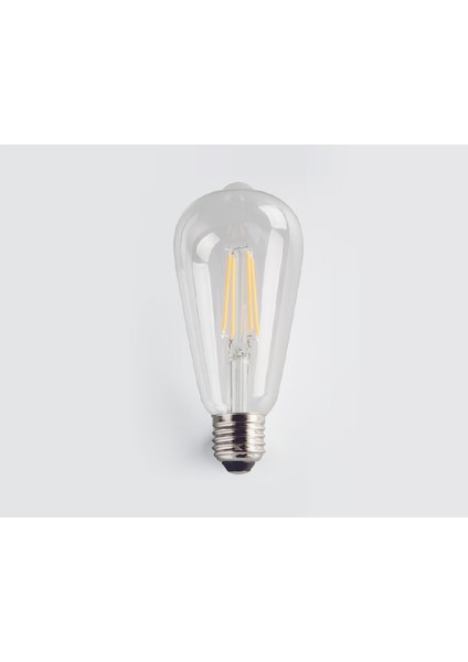 Rustik LED Ampül Flamanlı Şeffaf 8W Beyaz Işık CT-4353-B Cata