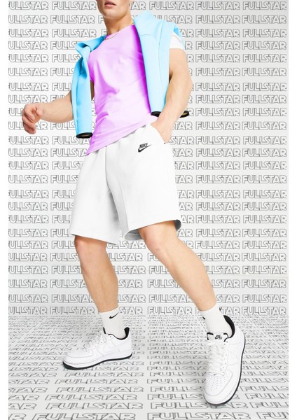 Tech Fleece Mens Shorts White Erkek Beyaz Şort