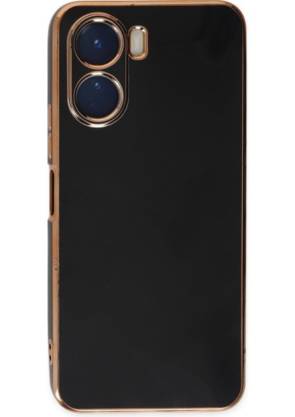 Vivo Y16 Kılıf Volet Silikon - Siyah 300099