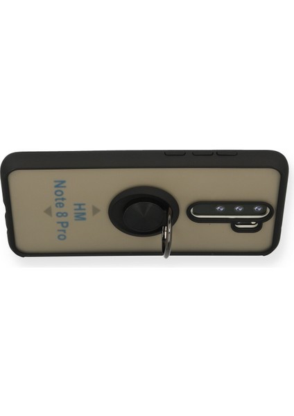 Xiaomi Redmi Note 8 Pro Kılıf Montreal Yüzüklü Silikon Kapak - Siyah 300099