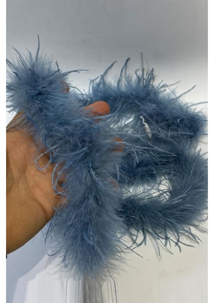 Indigo Mavi Malibu Deve Kuşu Tüyü fiyatları