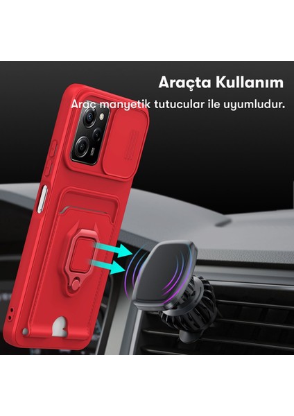 Xiaomi Poco X5 Pro 5g Kılıf Zuma Kartvizitli Yüzüklü Silikon - Lacivert 300099