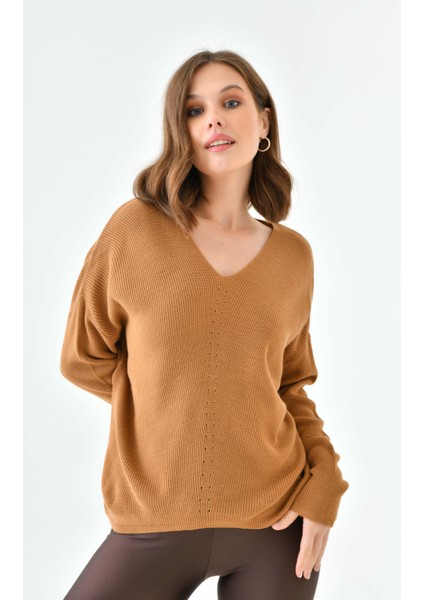 Kadın V Yaka Salaş Kazak