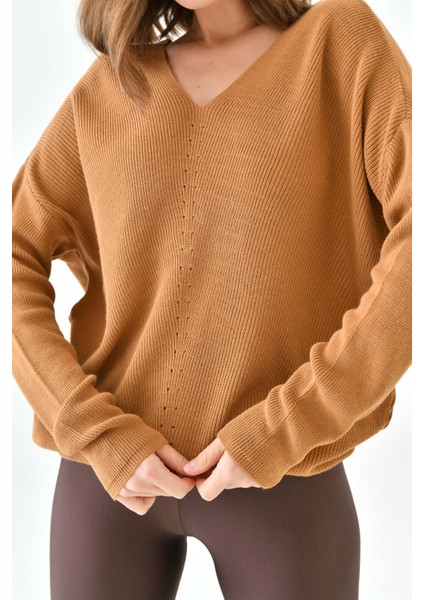 Kadın V Yaka Salaş Kazak