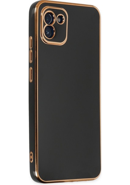 Samsung Galaxy A03 Kılıf Volet Silikon - Siyah 300099