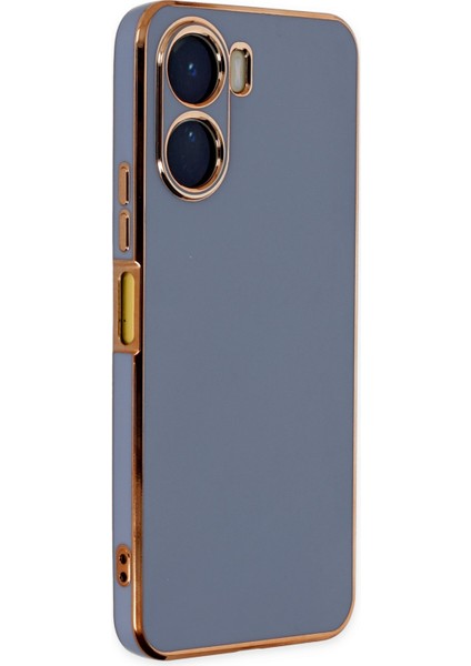 Vivo Y16 Kılıf Volet Silikon - Mavi 300099
