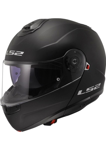 Ls2 Strobe 2 Çene Açılır Mat Siyah Kask