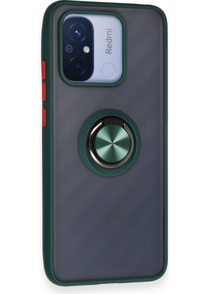 Xiaomi Redmi 12C Kılıf Montreal Yüzüklü Silikon Kapak - Yeşil 300099 fiyatları
