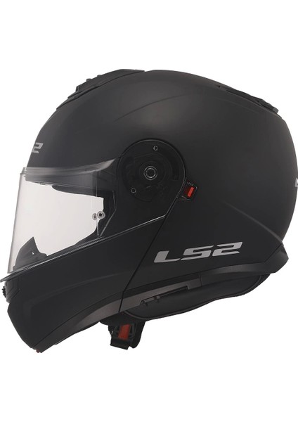 Strobe 2 Çene Açılır Mat Siyah Kask