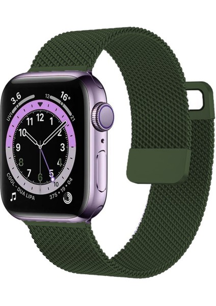 Apple Watch 9 45MM ile Uyumlu Metal Mıknatıslı Kordon Kayış - FC351